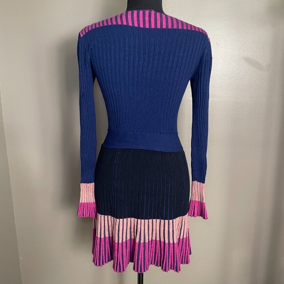 PINKO "Francese" Colorblock Mini Dress - Picture 5 of 9